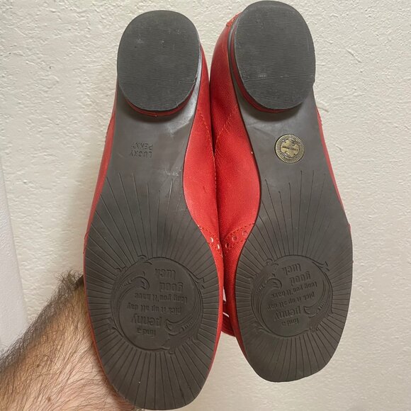 Lucky Penny Red Loafer Shoes - Picture 6 of 6